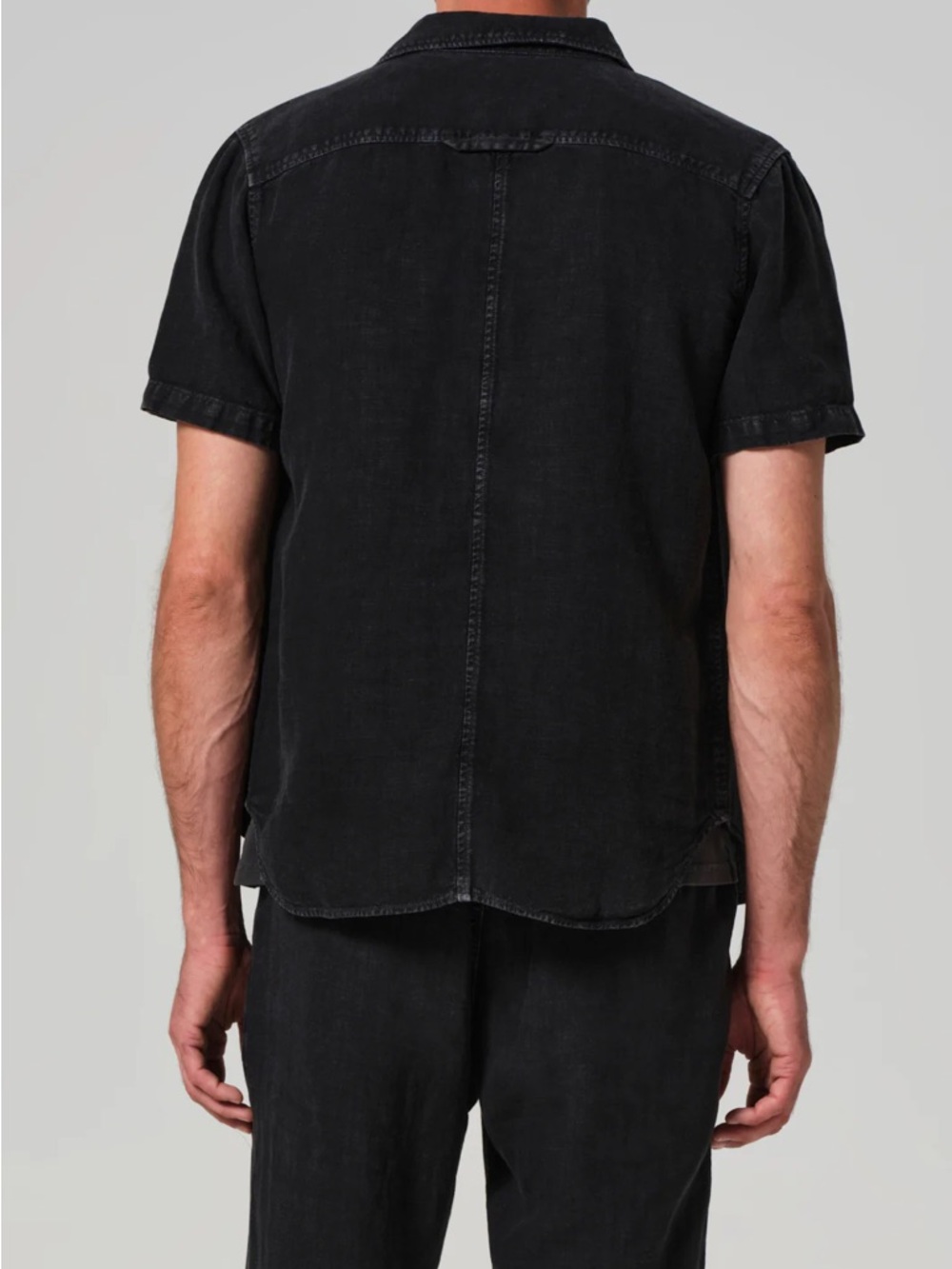 100% LINEN CASUAL BUTTON DOWN SHIRT w pre fade accents CITIZENS OF HUMANITY